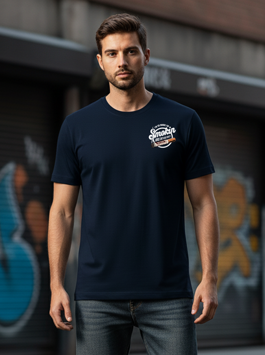 “I’m So Broke I’m Smokin’ Horse Sh*t N Bus Tickets” Tee Blue