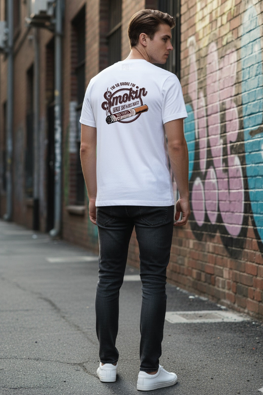 “I’m So Broke I’m Smokin’ Horse Sh*t N Bus Tickets” Tee White